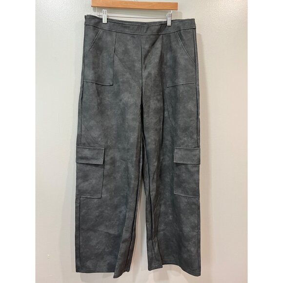 Prettylittlething Women's Pants Size 10 Dark Gray Cargo NWT - Picture 1 of 12